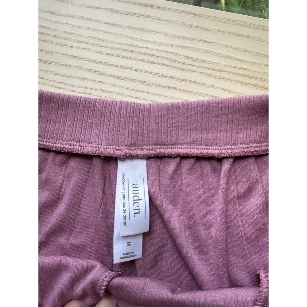 Auden Womens Mauve Purple Ribbed Pajama Set Tank Top and Shorts Size Medium - Picture 4 of 8